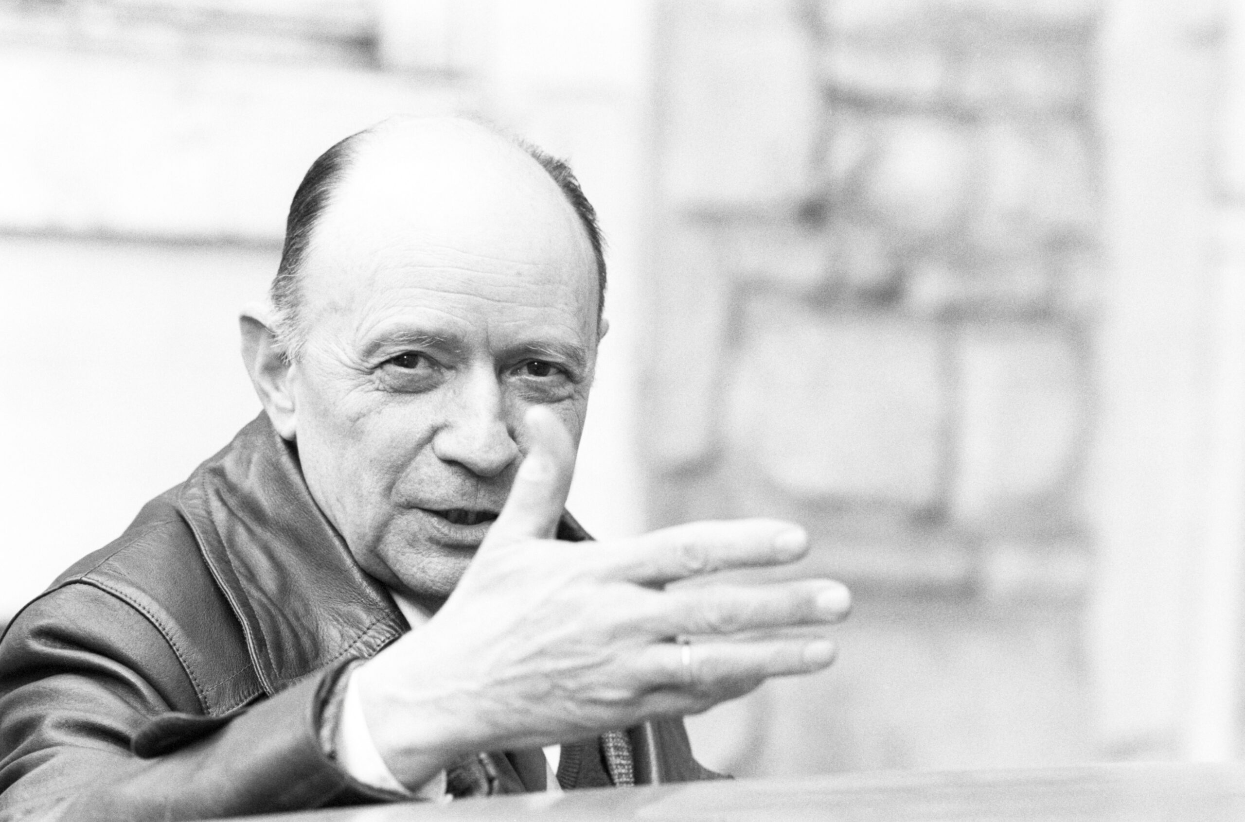 French Historian Jacques Ellul Talking For Ideas - 08ellul - 05 Mar 1982 --- French historian Jacques Ellul (1912-1994) held the highest teaching diploma in France in Law. He was a Professor at Law Faculty at the Institut d'Etudes Politiques (Institute for Political Studies) in Bordeaux from 1937 until 1980. (Sophie Bassouls/Corbis)
THIS IS THE LARGE HI-RES VERSION