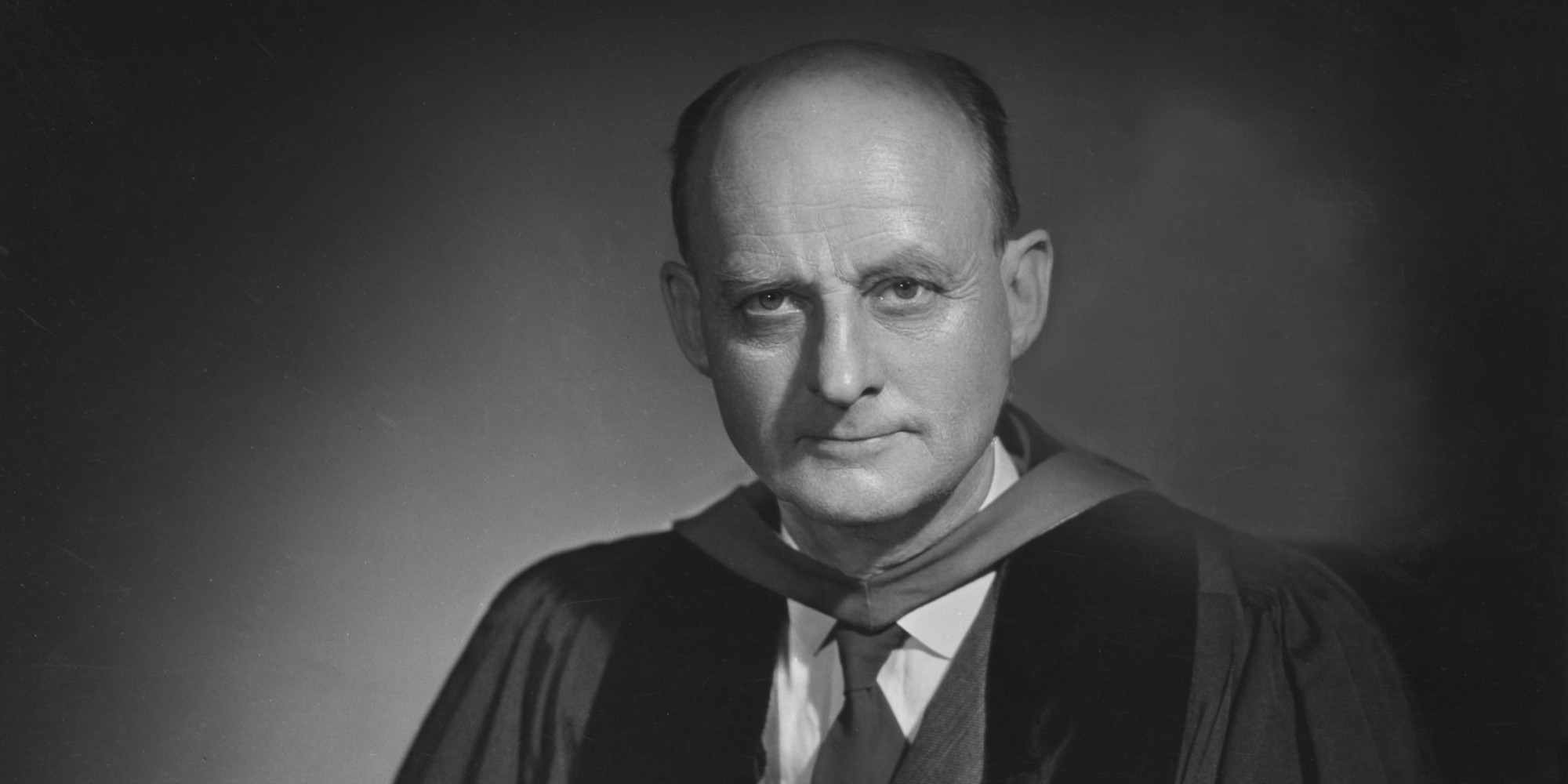 A portrait of the American Protestant theologian Reinhold Niebuhr (1892 - 1971), United States, mid-20th century. (Photo by Bachrach/Getty Images)